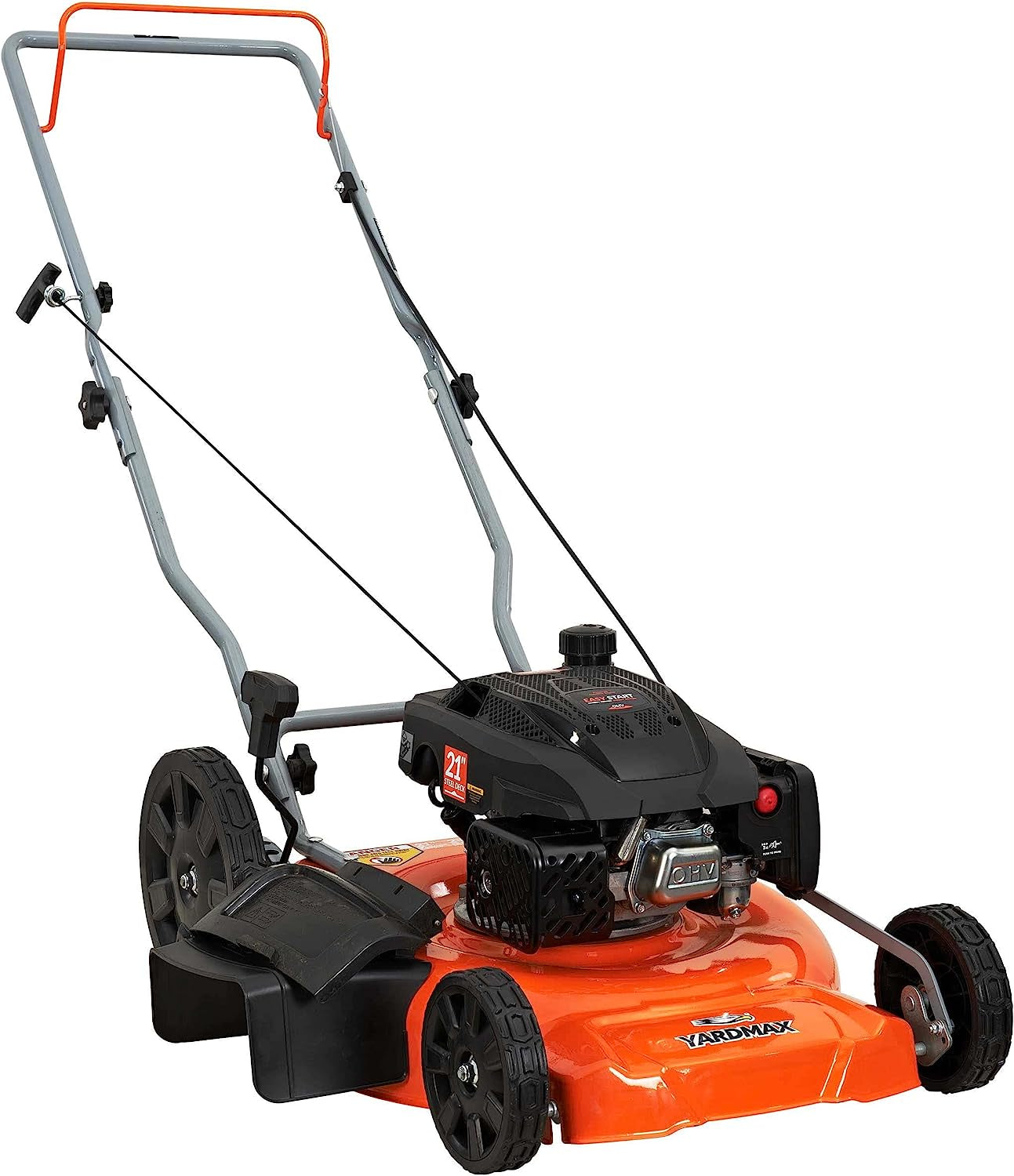 Offer For 21 In. 170Cc 2-In-1 Gas Walk behind Push Lawn Mower with High Rear Wheels MowerShop