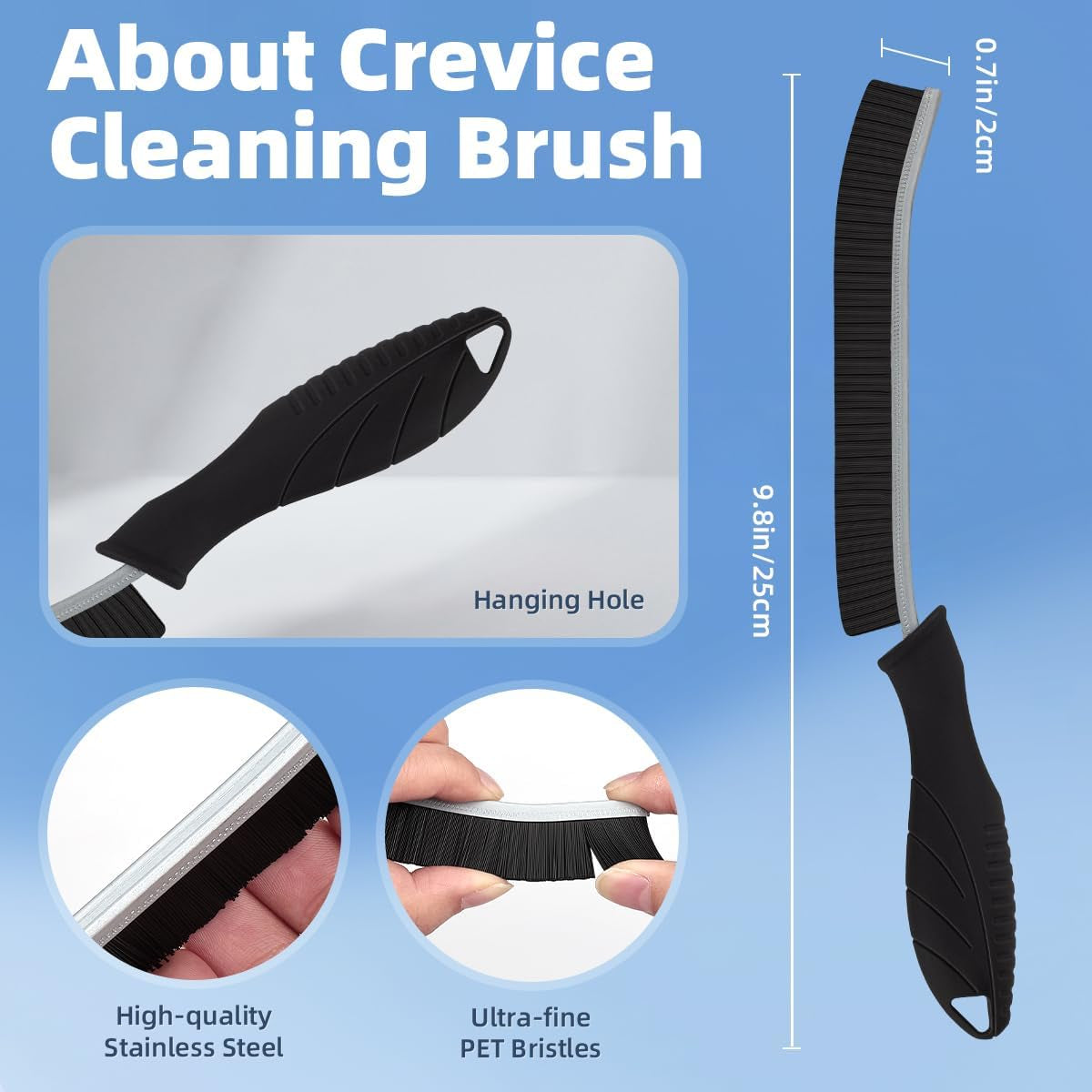Offer For 3 Pcs Hard Bristle Crevice Cleaning Brush-Thin Gap Cleaning Brush, Small Cleaning Brush, Grout Brush, Kitchen Brush, Cleaning Tools for Toilet, Bathroom, Home, Bathtub, Sink, Household, Window MowerShop