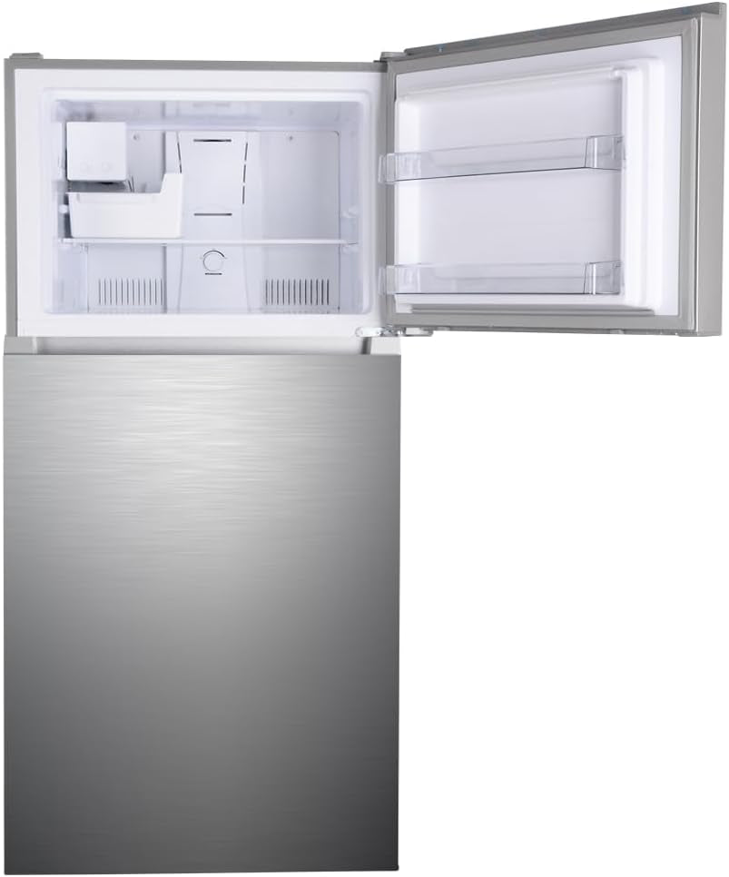 Offer For 33 In. 20.4 Cu. Ft Capacity Refrigerator/Freezer with Full-Width Adjustable Glass Shelving, Humidity Control Crispers, Ice Maker, ENERGY STAR Certified, Fingerprint Resistant Stainless Steel MowerShop